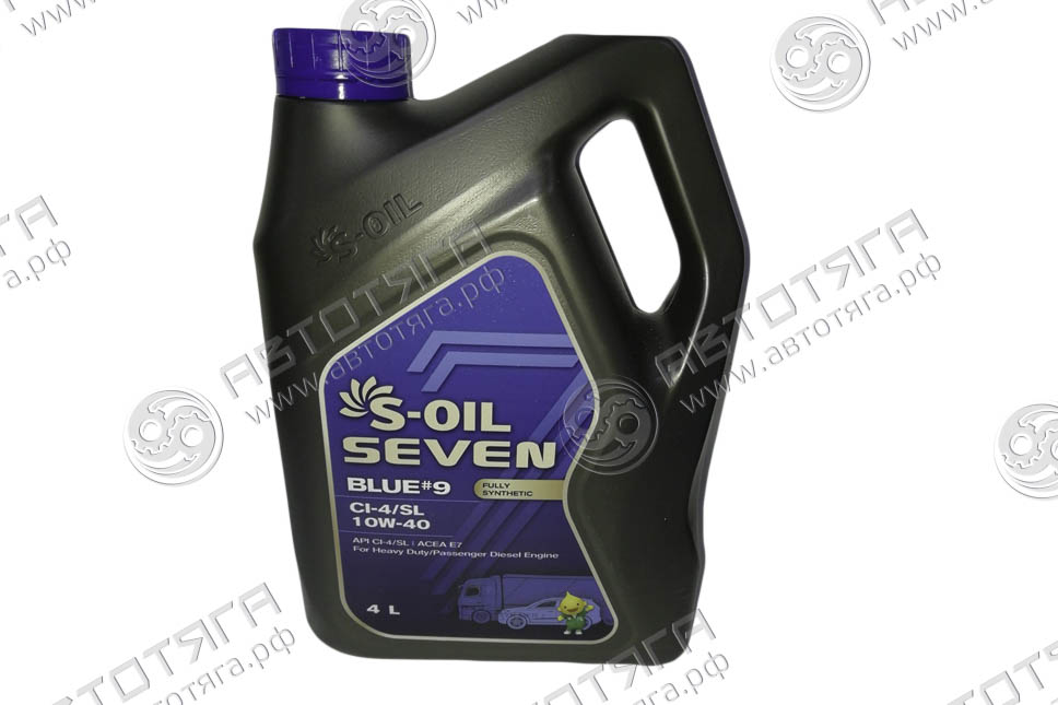 Масло моторное S-OIL 7 BLUE#9 синтетика CI-4/SL  10w-40 (4л.) 