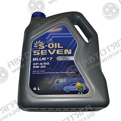 Масло моторное S-OIL 7 BLUE#7 полусинтетика CF-4/SG 5w-30 6л.