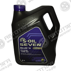 Масло моторное S-OIL 7 BLUE#9 синтетика CI-4/SL  10w-40 (6л.)