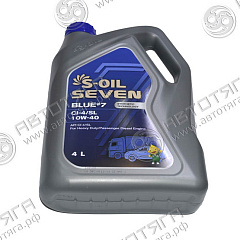 Масло моторное S-OIL 7 BLUE#7 ,полусинтетика CI-4/SL 10W40 (4л)