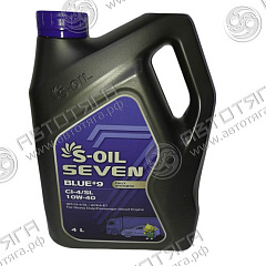Масло моторное S-OIL 7 BLUE#9 синтетика CI-4/SL  10w-40 (4л.) 